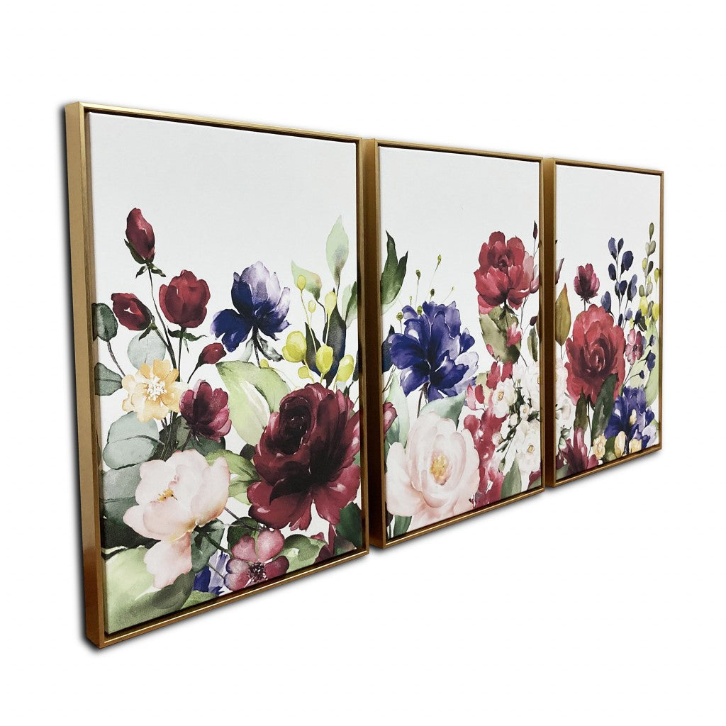 Floral and Bright Garden Framed Canvas Wall Art - Minihomy