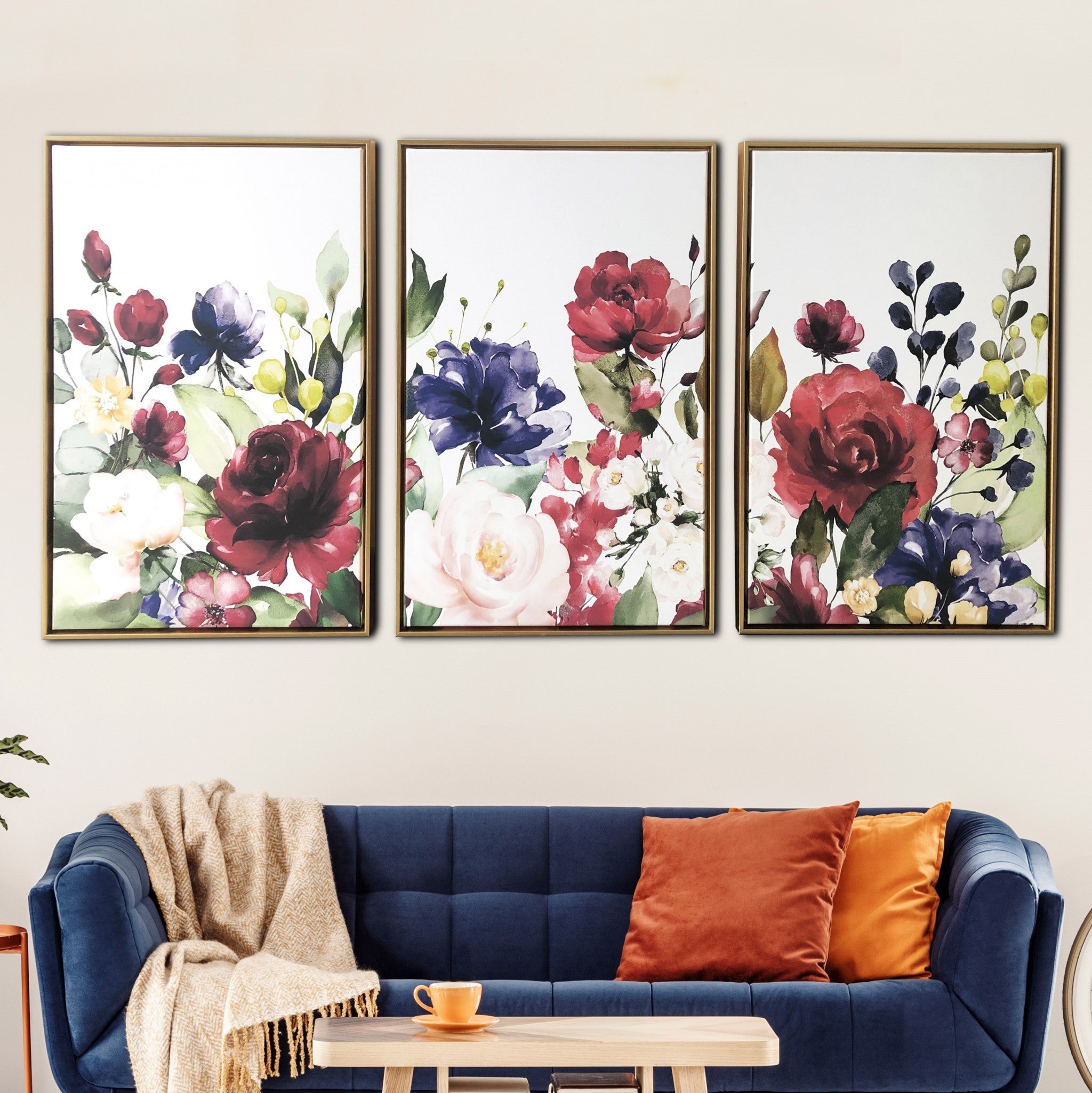 Floral and Bright Garden Framed Canvas Wall Art - Minihomy