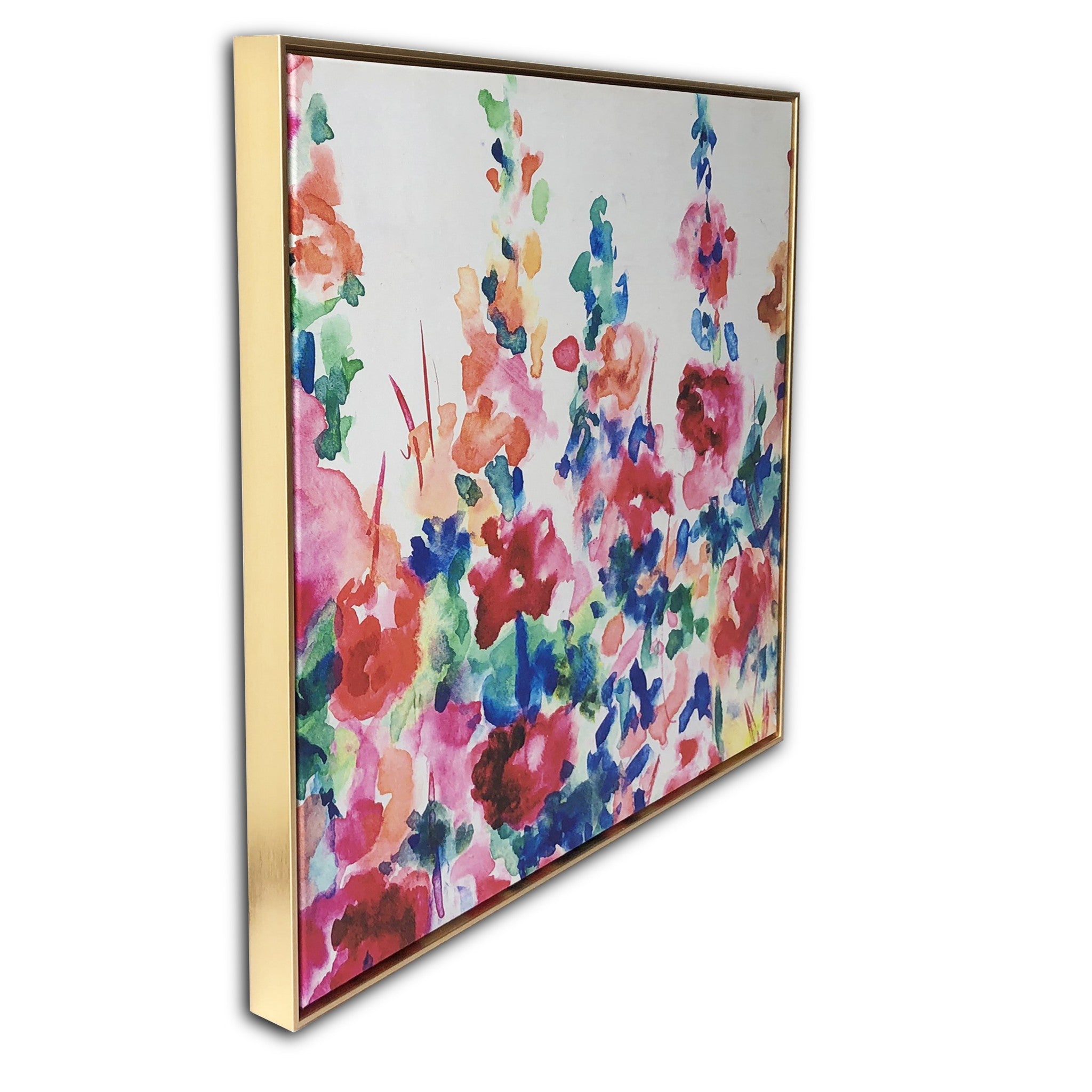 Pretty Floral Garden Framed Canvas Wall Art