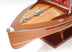 8" Brown Manufactured Wood Hand Painted Decorative Boat - Minihomy