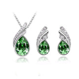 Crystal Zircon Necklace Set Combination