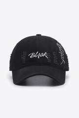 Letter Graphic Distressed Baseball Cap