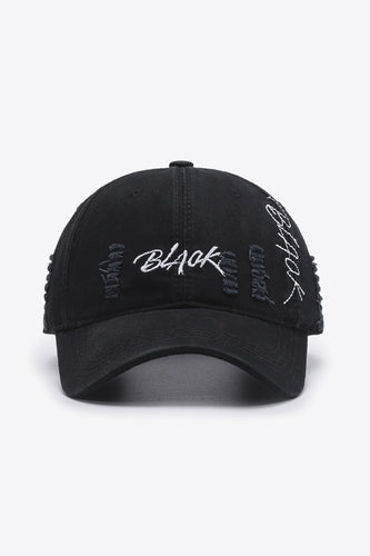 Letter Graphic Distressed Baseball Cap