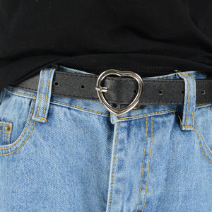 Retro love ladies belt thin Wild Korean belt women's decoration simple fashion pin buckle belt student - Minihomy
