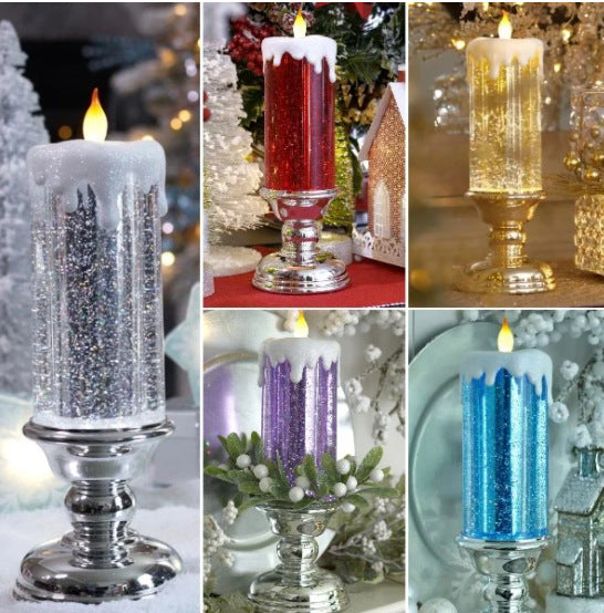 Creative New Year Christmas LED Electronic Sequin Candle Lights
