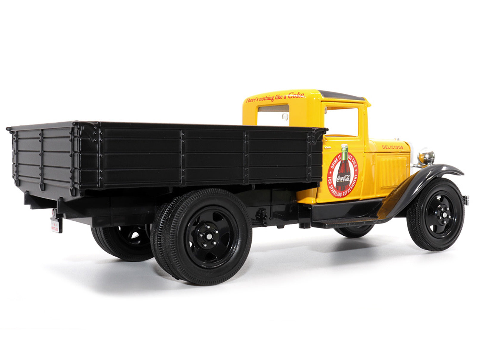 1931 Ford Model AA Pickup Truck Yellow and Black "Drink it Ice Cold for Sparkling Refreshment - Coca-Cola - Minihomy