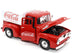 1955 Ford F-100 Pickup Truck Red with White Canopy "Drink Coca-Cola" 1/24 Diecast Model Car by Motor City Classics - Minihomy