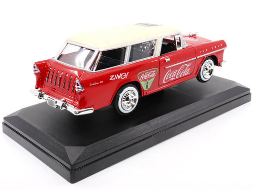 1955 Chevrolet Bel Air Nomad Red with White Top 