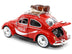 1966 Volkswagen Beetle Red "Enjoy Coca-Cola" with Roof Rack and Accessories 1/24 Diecast Model Car by Motor City Classics - Minihomy