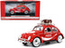 1966 Volkswagen Beetle Red "Enjoy Coca-Cola" with Roof Rack and Accessories 1/24 Diecast Model Car by Motor City Classics - Minihomy