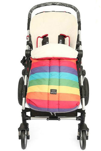 Winter baby feet set warm size baby carriage sleeping bag baby windproof cotton pad universal thickening rainbow cart accessories