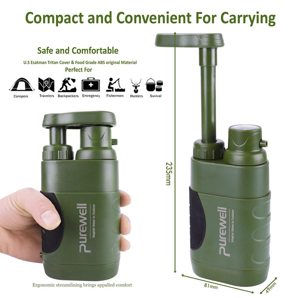 Multistage Outdoor Water Purifier for Emergency Camping Wilderness Survival - Minihomy