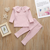 Baby Girls Solid Tracksuit Cotton Children Clothing Set