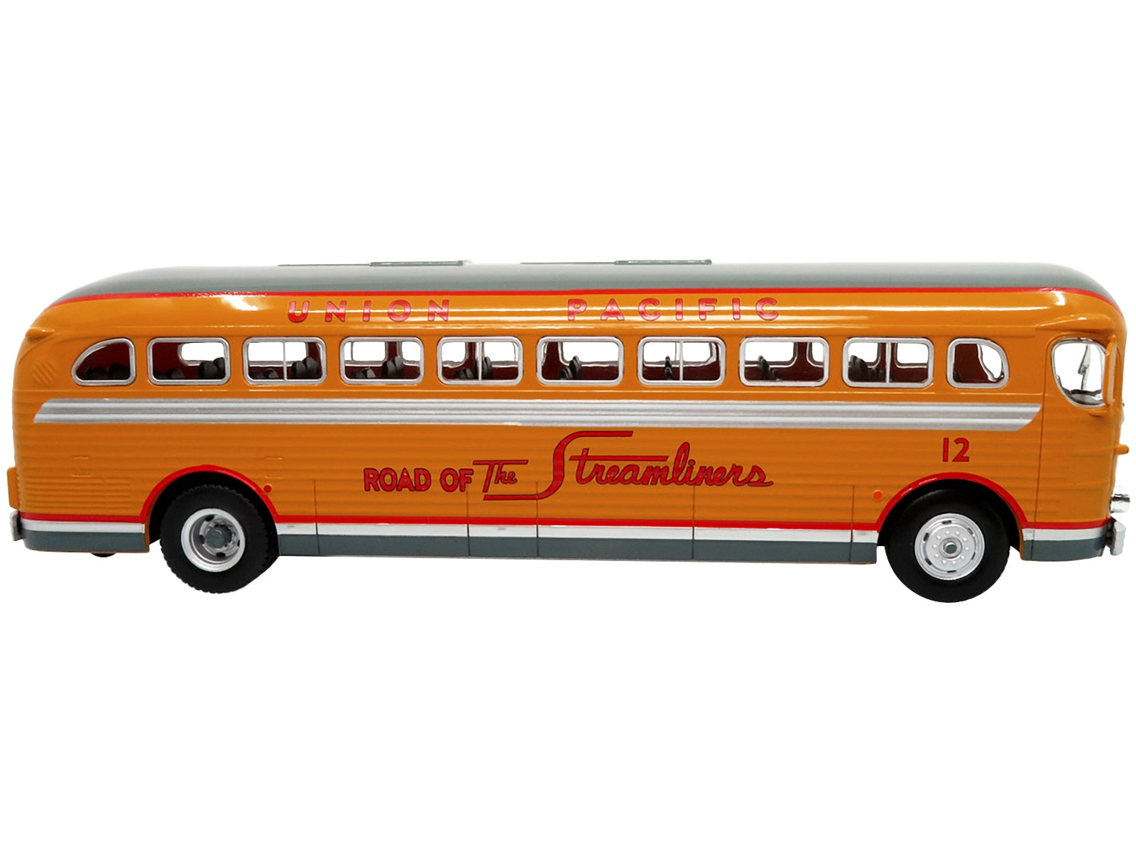 Iconic Replicas 1/43 Diecast: 1948 GM PD-4151 Silversides Coach Bus - "Union Pacific: Road Of The Steamliners," Vintage Bus & Motorcoach Collection