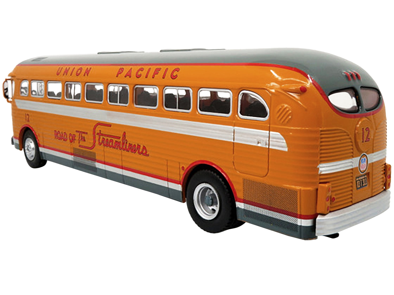 Iconic Replicas 1/43 Diecast: 1948 GM PD-4151 Silversides Coach Bus - "Union Pacific: Road Of The Steamliners," Vintage Bus & Motorcoach Collection