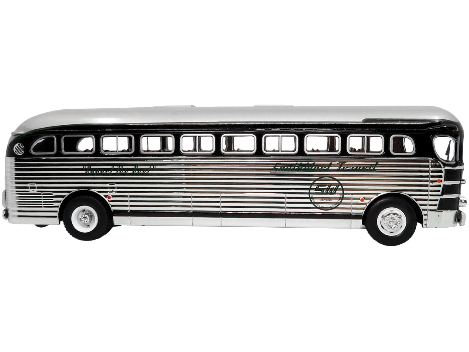 1948 GM PD-4151 Silversides Coach Bus "Southwest Transit: Expect the Best" "Vintage Bus & Motorcoach Collection" 1/43 Diecast Model by Iconic Replicas - Minihomy