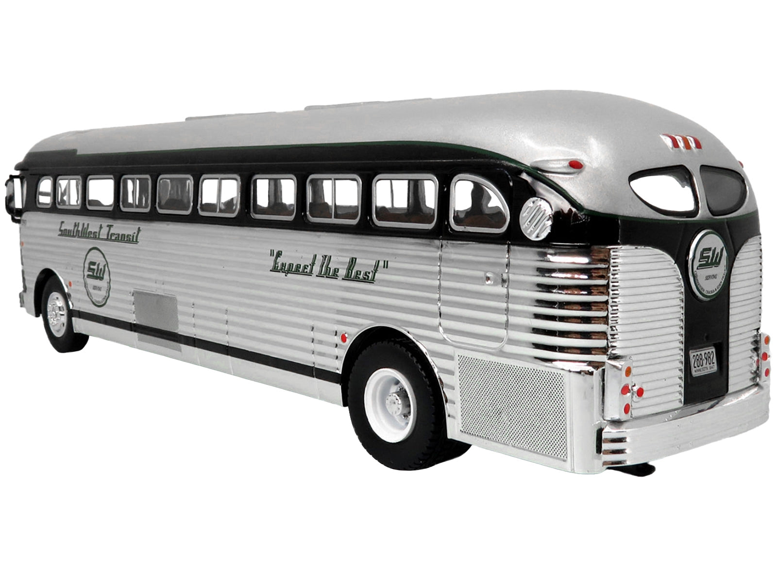 1948 GM PD-4151 Silversides Coach Bus "Southwest Transit: Expect the Best" "Vintage Bus & Motorcoach Collection" 1/43 Diecast Model by Iconic Replicas - Minihomy