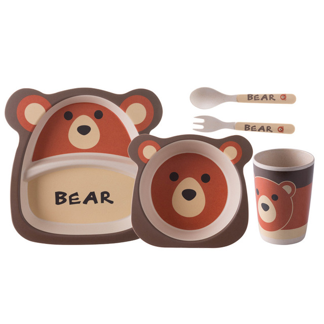 Bamboo fiber tableware children tableware