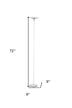 72" White LED Torchiere Floor Lamp - Minihomy