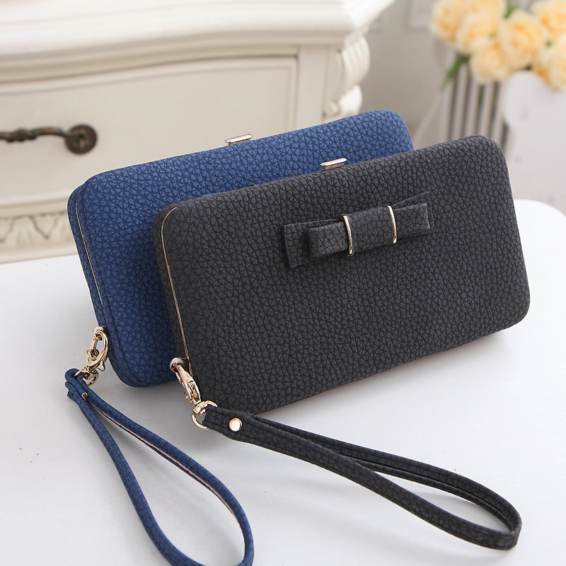 Bowknot Clutch Wallet Card/Phone Holder for Women Long Style Wallet