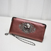 Clutch Coin Purse Women PU Leather Wallet Skull Flower Design Lady Purses - Minihomy