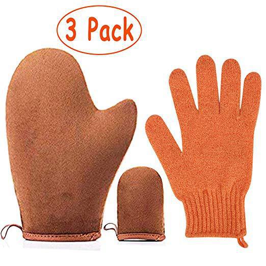 Self Tanning Mitt Applicator Kit 4 In 1 Self Applicator Set With Exfoliating Glove - Minihomy