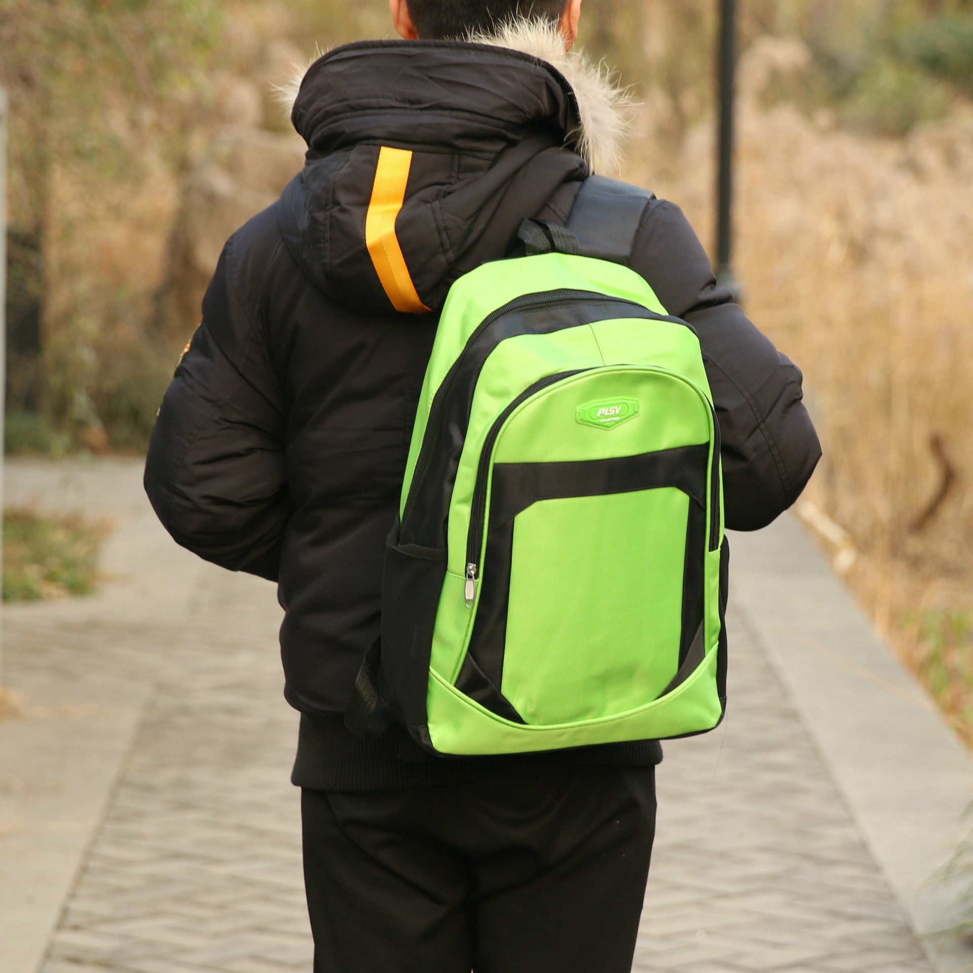 Custom logo girls double shoulder bag boy backpack boy advertising printed  schoolbag