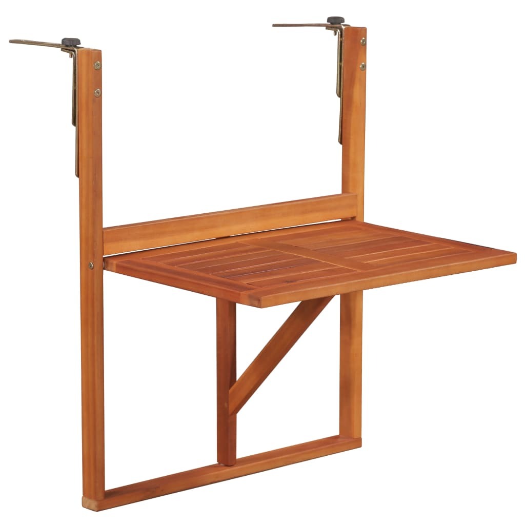 vidaXL Hanging Balcony Table 51.1"x35.4"x28.3" Solid Acacia Wood