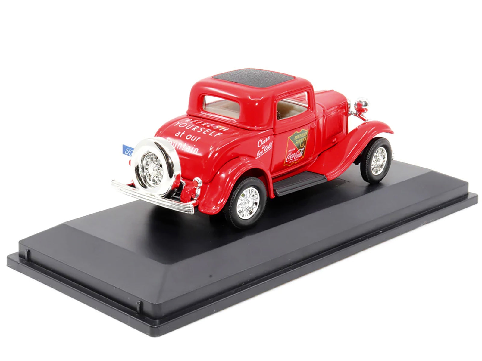 1932 Ford Coupe "Coca-Cola" Red with Black Top 1/43 Diecast Model Car by Motor City Classics - Minihomy