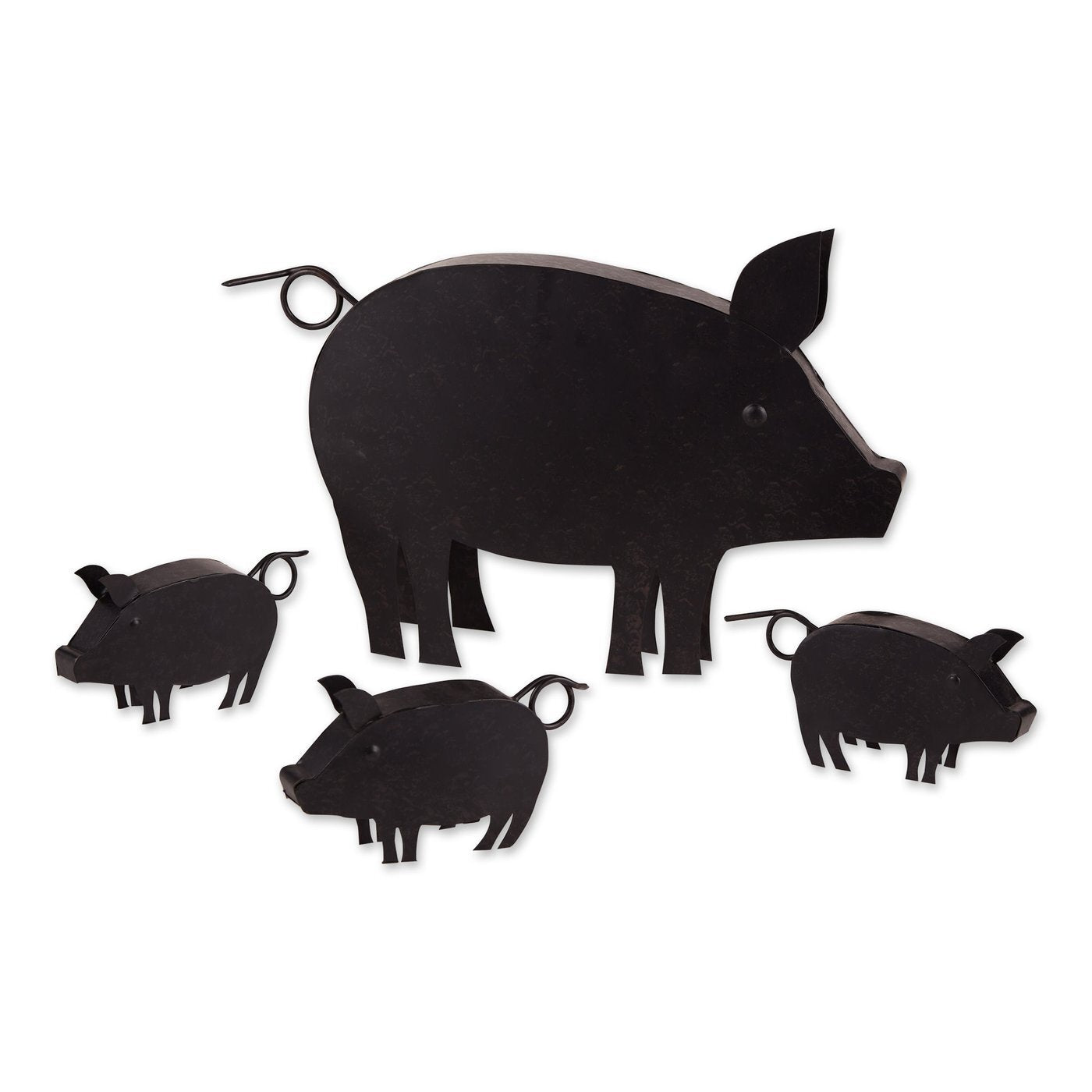 Pig and Piglets Metal Garden Sculpture Set - Minihomy