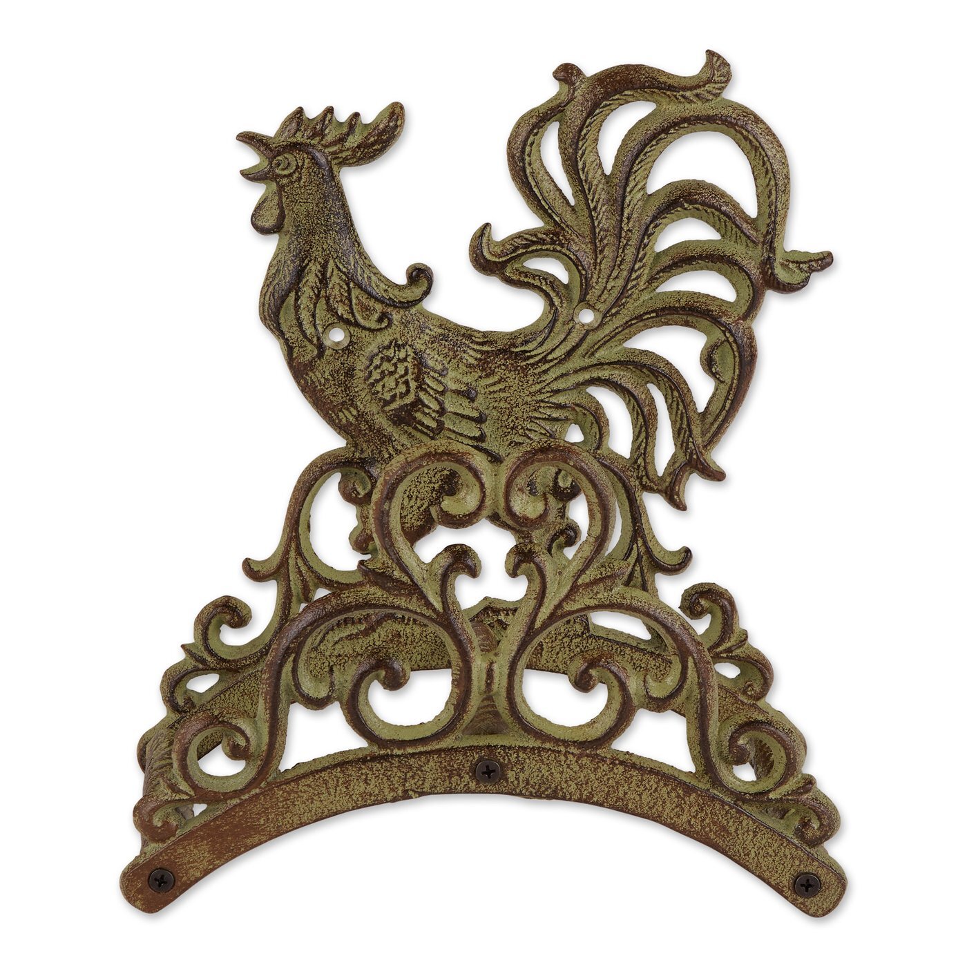 Cast Iron Rooster Design Hose Caddy - Minihomy