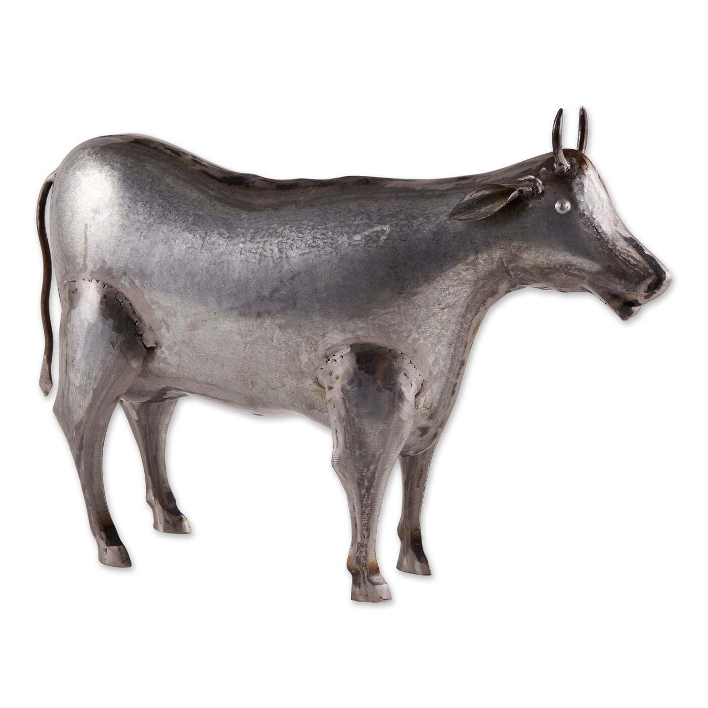 Galvanized Metal Cow Garden Figurine - Minihomy