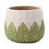 Cement Flower Pot Set - Green Leaves - Minihomy