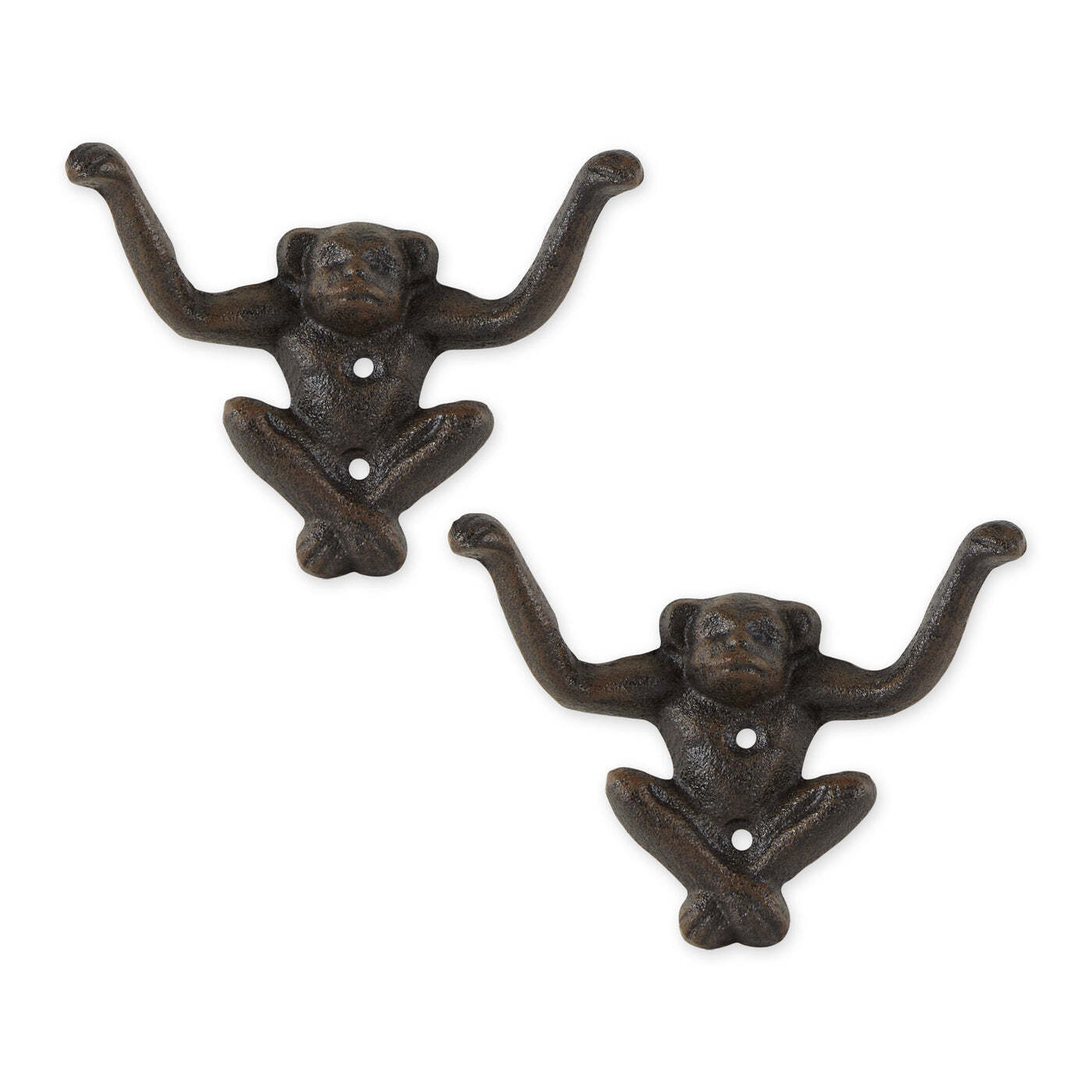 Cast Iron Monkey Wall Hooks - Set of 2 - Minihomy