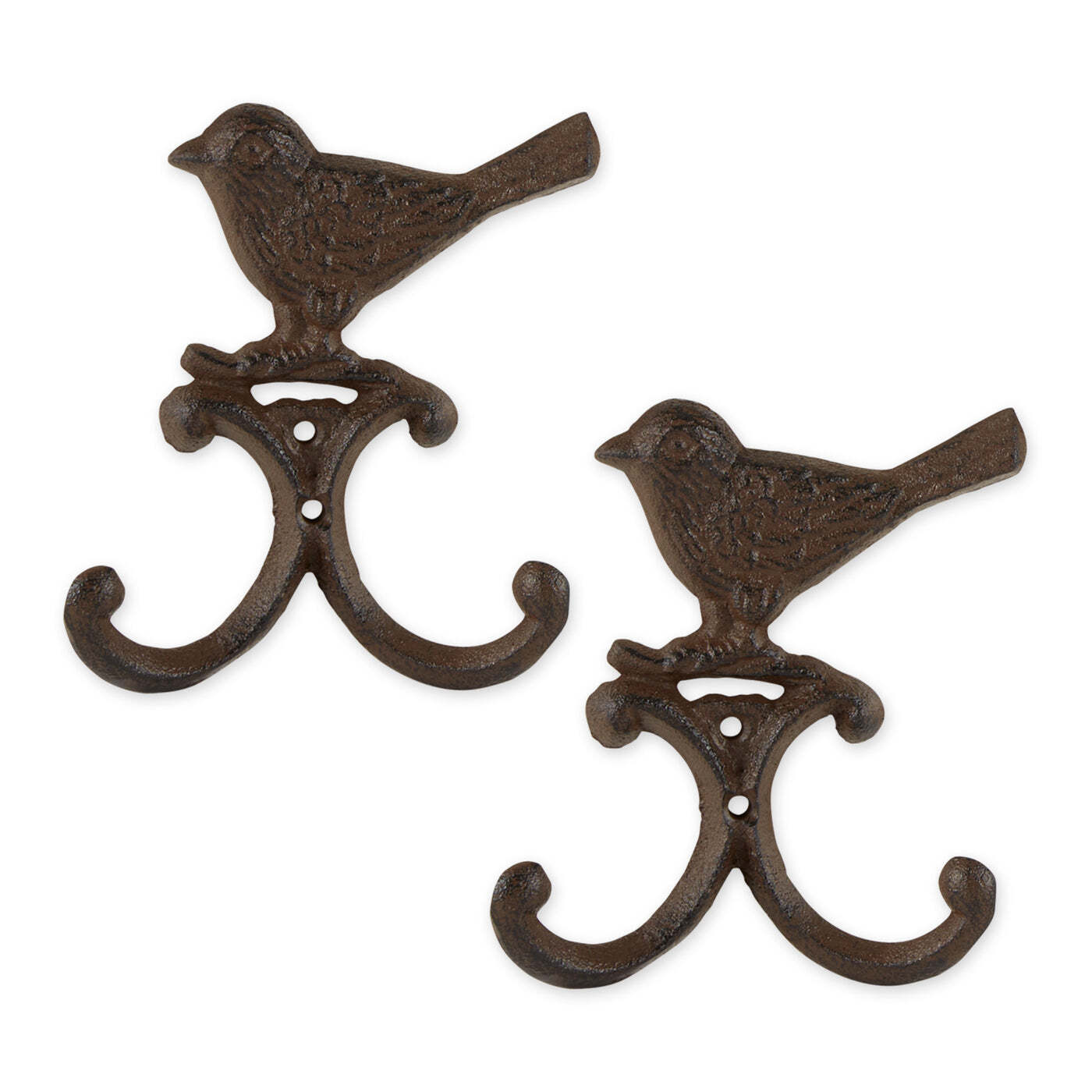 Cast Iron Bird Wall Hooks - Set of 2 - Minihomy