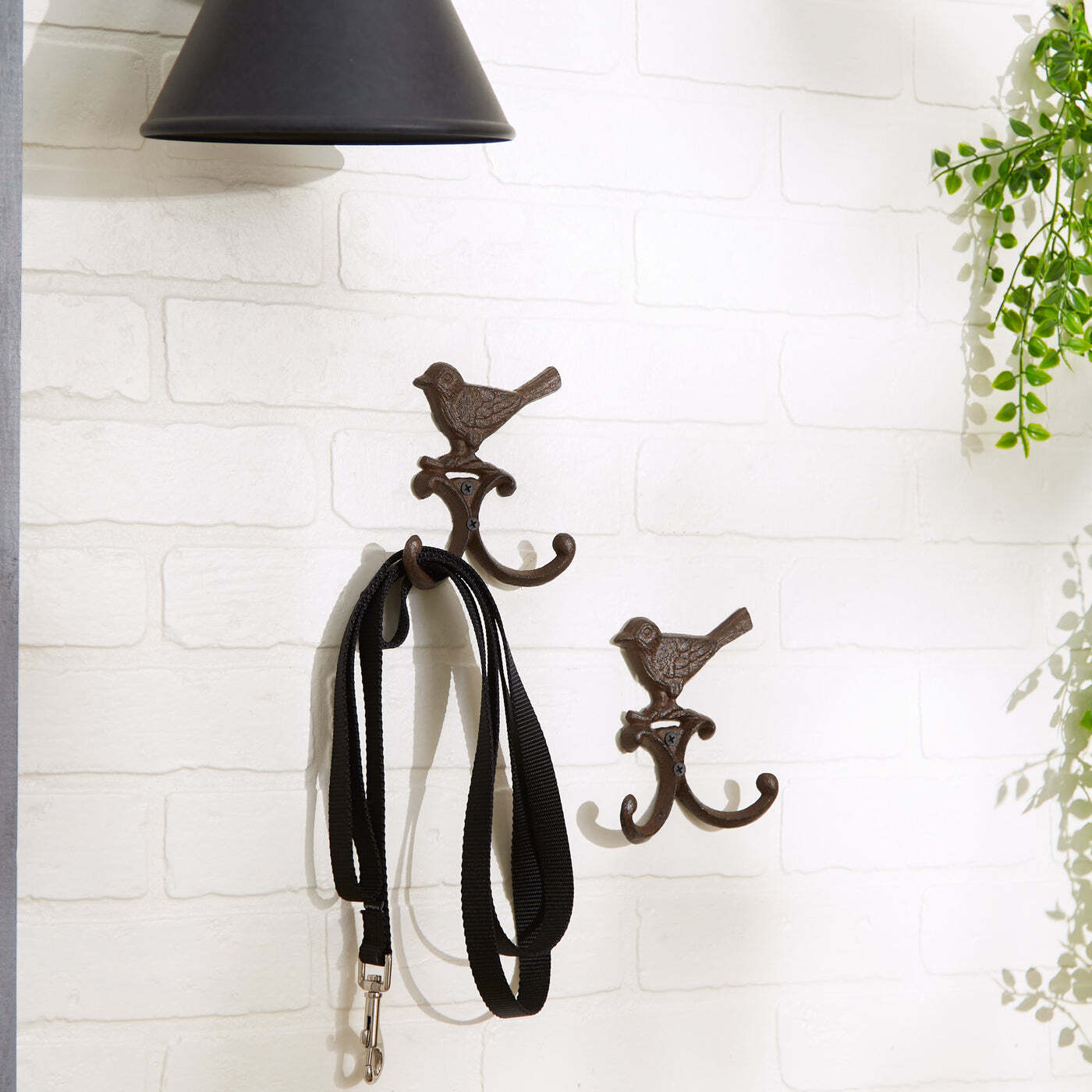 Cast Iron Bird Wall Hooks - Set of 2 - Minihomy