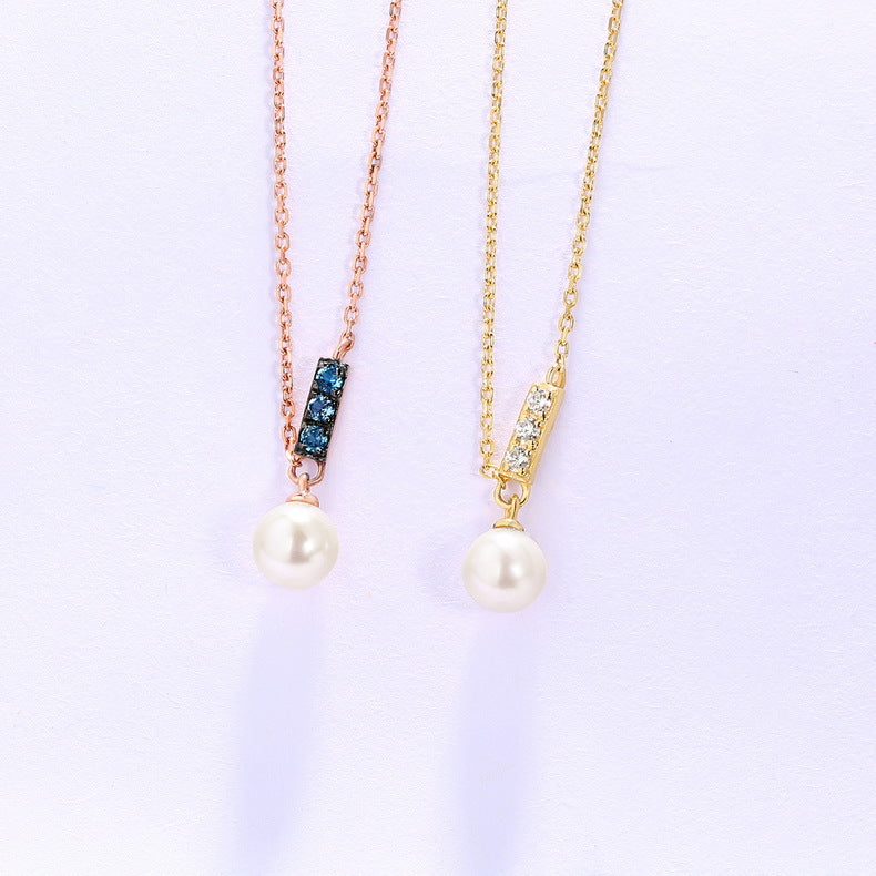 14K Rose Gold Jewelry Pearl Necklace