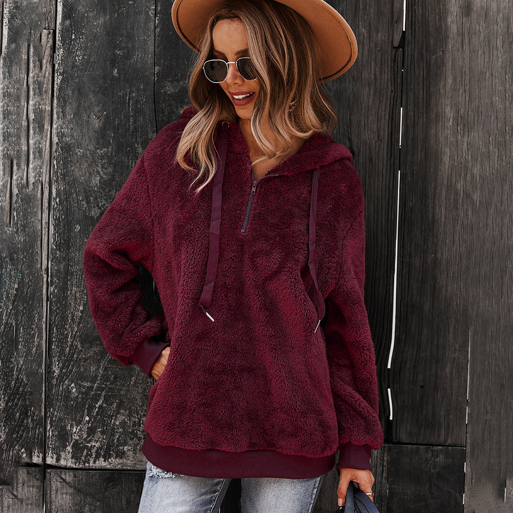 Casual Women's Warm Loose Solid Color Sweater