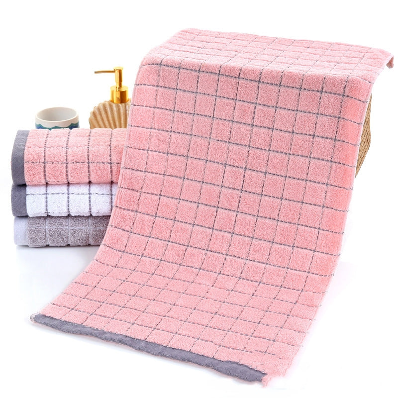 Jacquard checked towel