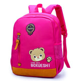 A cartoon bear nursery school schoolbag and baby travel back