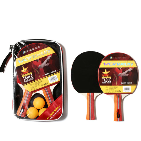 Double reverse rubber horizontal racket ping pong racket