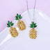 Crystal Pineapple Earrings Necklace Set Coconut Tree Earrings - Minihomy