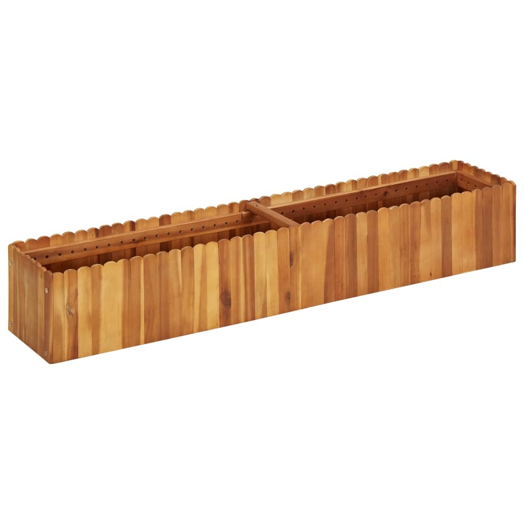 vidaXL Garden Raised Bed 59"x11.8"x9.8" Solid Acacia Wood