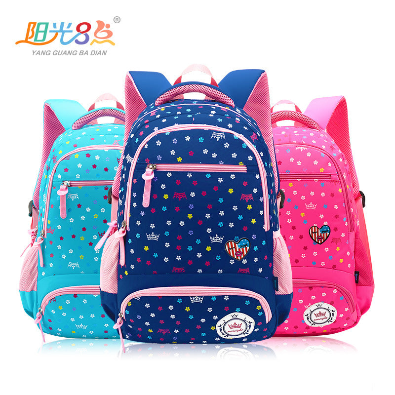 A primary schoolboy and children's schoolbag girl 2-6 grade  knapsack Korean shoulder Princess bag super light weight loss