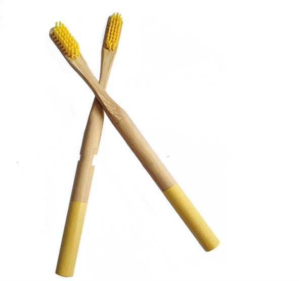 Natural round handle bamboo toothbrush