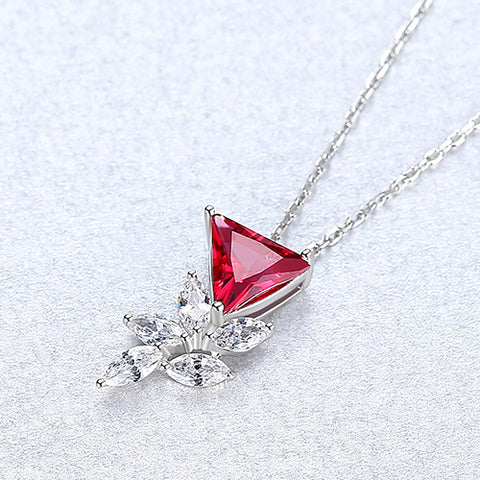 S925 Sterling Silver Floral Micro Pendant Female Necklace