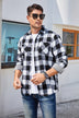 Plaid Button Front Long Sleeve Shirt with Breast Pockets - Minihomy