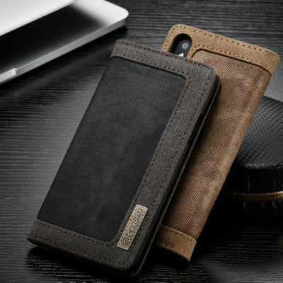 Canvas material  leather Phone case