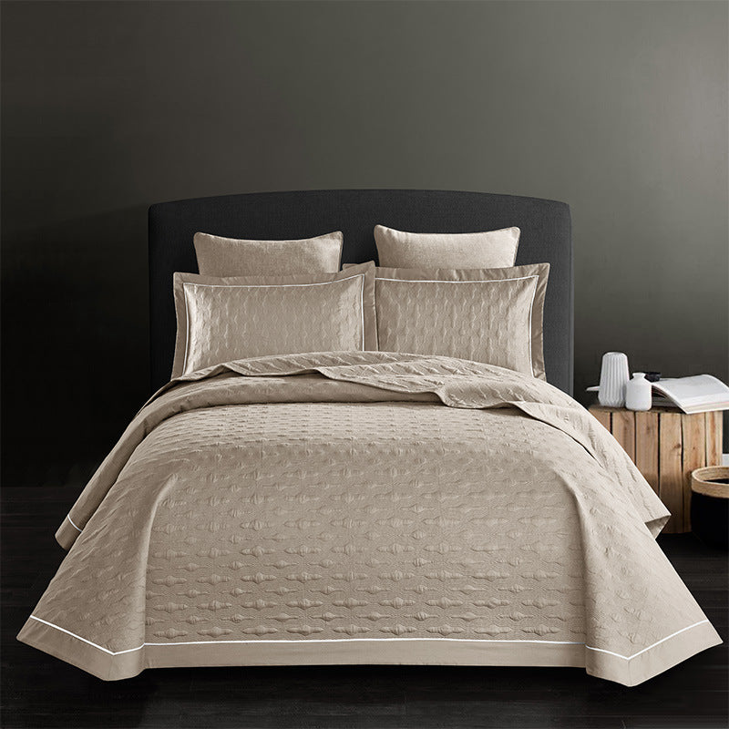 Cotton 3D Quilted Bed Spread Coverlet Sets