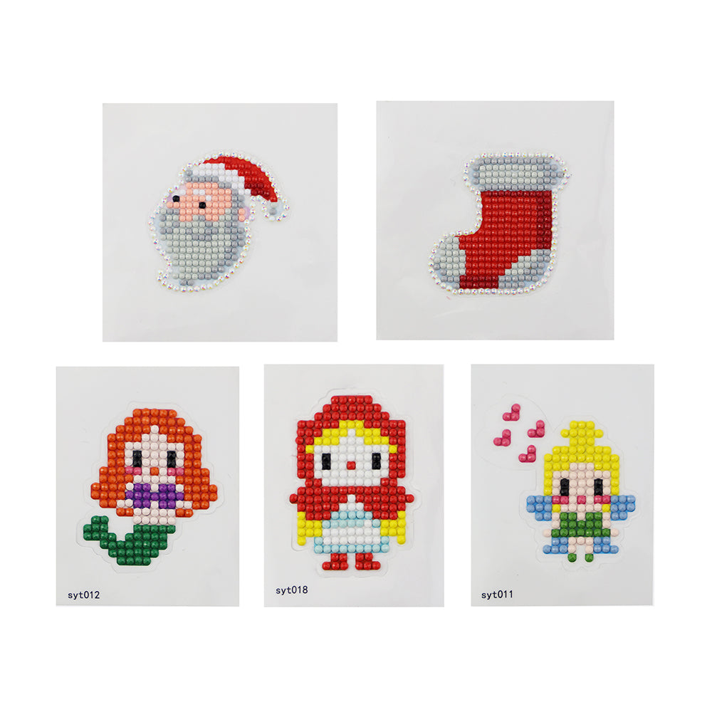 5D DIY Diamond Painting Stickers Kits For Kid Christmas Picture Stickers Kits Crafts Set Mobile Phone Cup Diamond Sticker - Minihomy